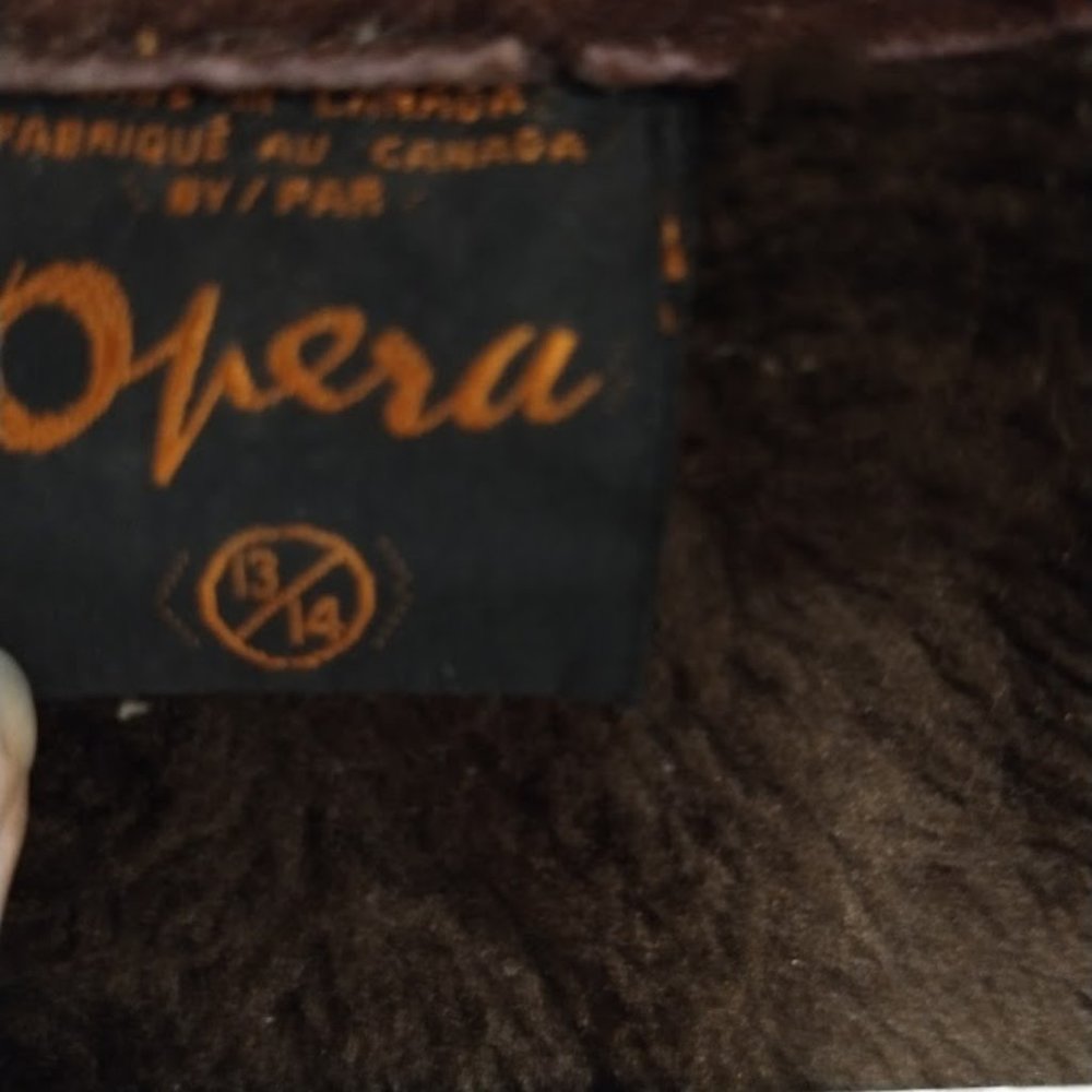 VTG Opera Cognac Genuine Suede Leather Brown Women